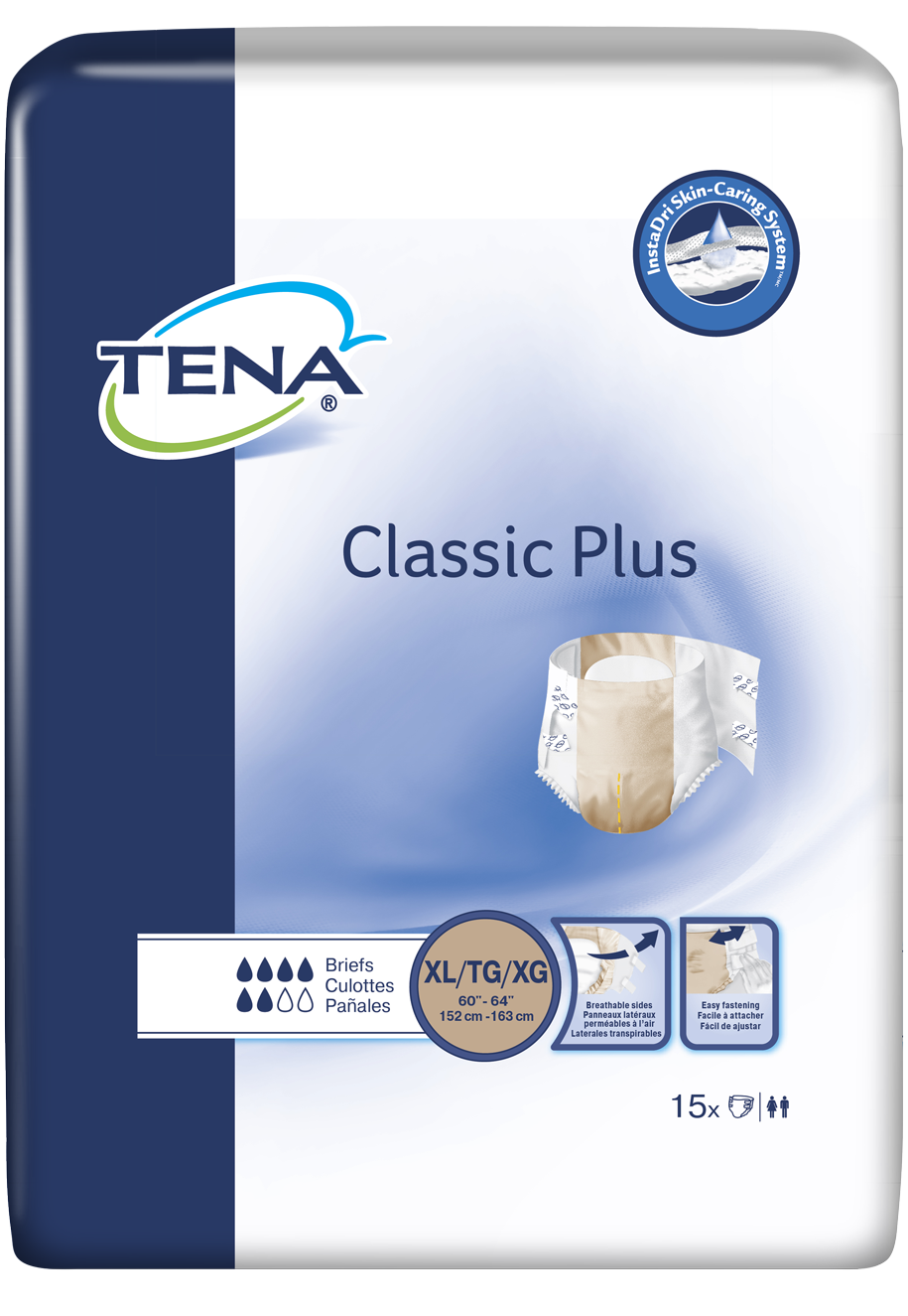 TENA Classic Plus Briefs, X-Large