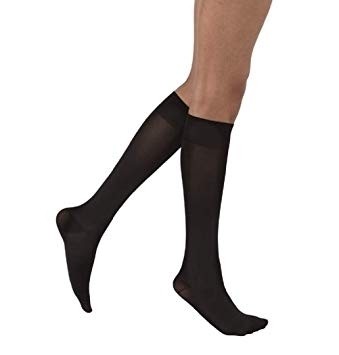 JOBST, Opaque Knee High, 20-30 mmHg, Black, Medium