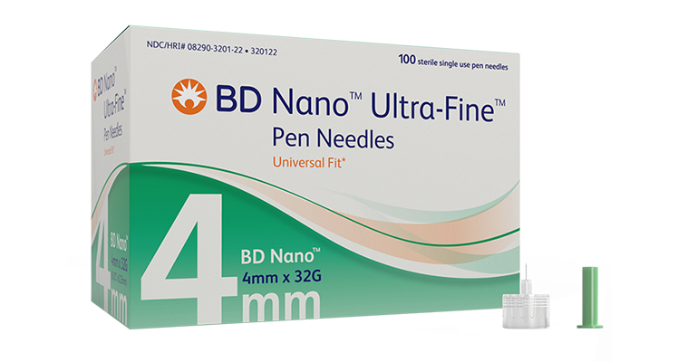 Insulin Pen Needles, 32g x 4mm,