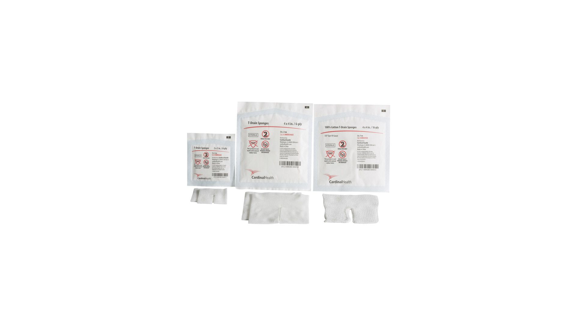 Wound Care, Drain Sponges, Sterile, Non-Woven, 2"X 2", 6ply