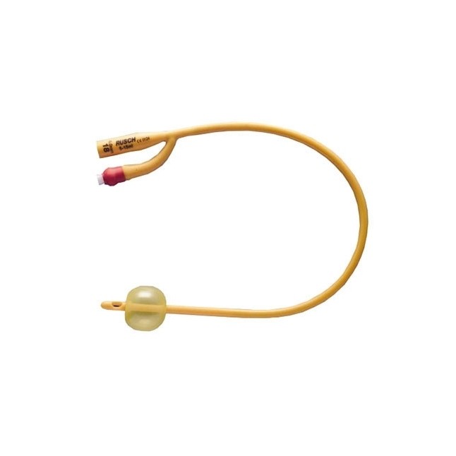Catheters, Indwelling (Foley), 2-way, Gold,18fr, 16", Rusch
