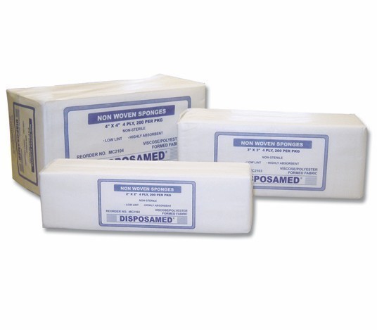 Wound Care, Drain Sponges, Sterile, Non-Woven