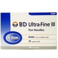Insulin Pen Needles, 31g x 8mm, Ultra-Fine